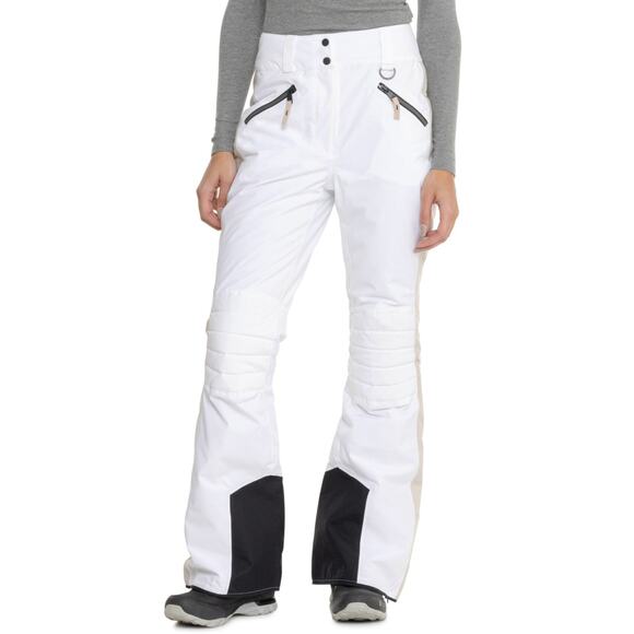 Lole Ski Pants Womens Small White Mont Tremblant Snow Pant Insulated Waterproof - Picture 2 of 16
